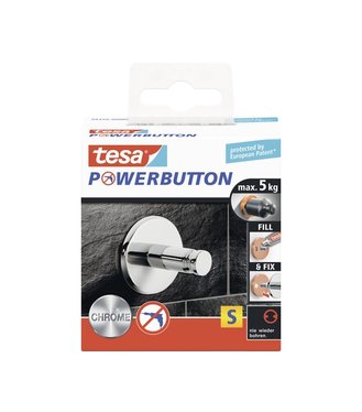 Tesa Powerbutton háčik Small chróm