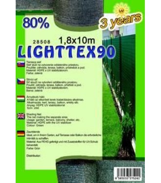 Tieňovka 80% LIGHTTEX 1.8x10m zelená