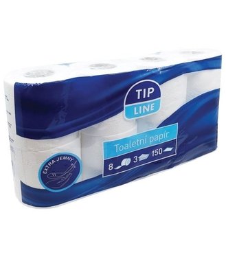 Tip Line Toaletný Papier 3-vrstvový 8x150