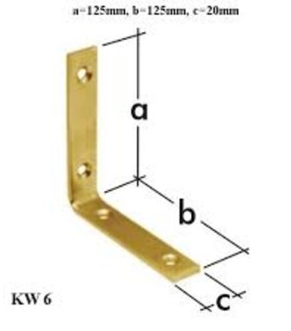 Uholníková spojka KW6 125x125x20x4mm