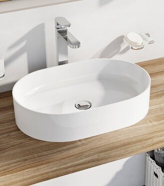 Umývadlo Ceramic 550 O slim keramické white