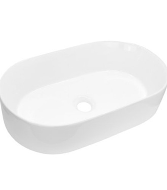 Umývadlo na dosku bez prepadu 530x315x135mm oválne keramické UC533214O