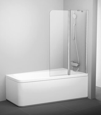 Vaňová zástena dvojdielna pre vane 10° 10CVS2 100 L, biela+transparent