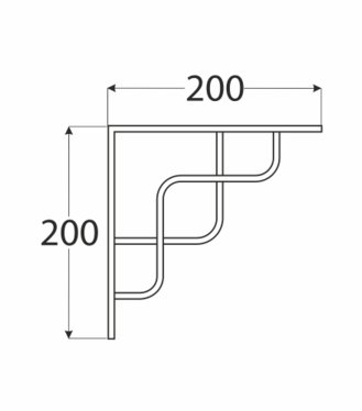 Velano Konzola Square 200x200mm matná strieborná