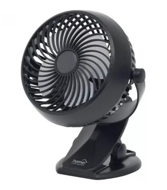 Ventilátor akumulátorový štipcový 10cm čierny