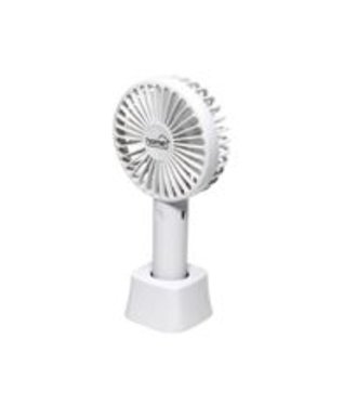 Ventilátor ručný nabíjatelný 9cm biely
