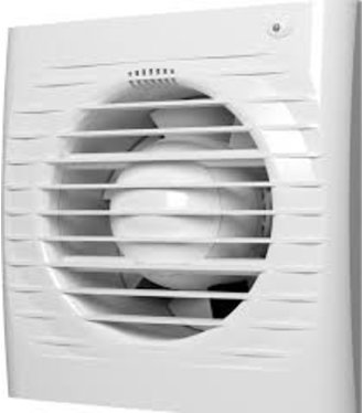 Ventilátor Timer so sieťkou ERA D100