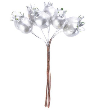 Vetvička MagicHome Vianoce šípky strieborná 13cm