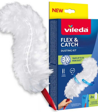 Vileda Prachovka Flex&Catch s krátkou rukoväťou