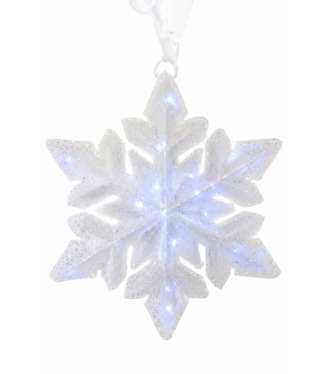 Vločka biela svietiaca snehová 36cm 30 LED