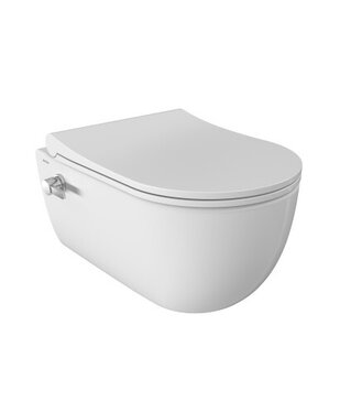 WC závesné V-Tondo 36x54.5cm Rimless+bidetový set+slim sedátko Bocchi403