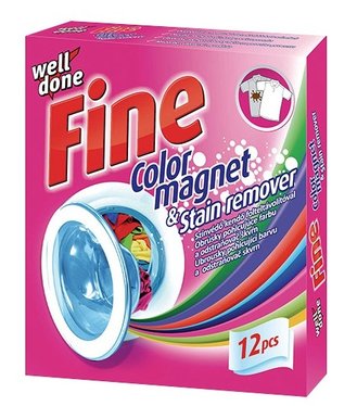 WellDone Fine Obrúsky na pranie pohlcujúce farbu a odstraňovač škvŕn 12ks