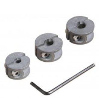 Wolfcraft 3x hĺbkové dorazy priemer 6-8-10mm 2755000