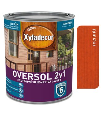 Xyladecor Silnovrstvá lazúra oversol 2v1 Meranti 2,5l