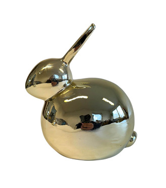 Zajac zlatý porcelánový 18cm
