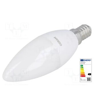 Žiarovka LED VALUE CL B sviečka 5,5W/827 (40W) 470lm 2700K 180° 230V E14 teplá biela
