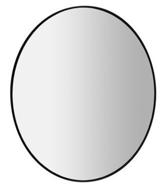 Zrkadlo Sharon LED podsvietené priemer 80cm čierne matné (E28904CI)