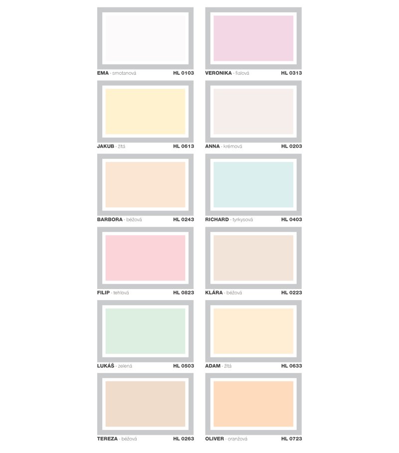 Hetmal Color 0103 Ema smotanová - Svetlá interiérová farba 4kg