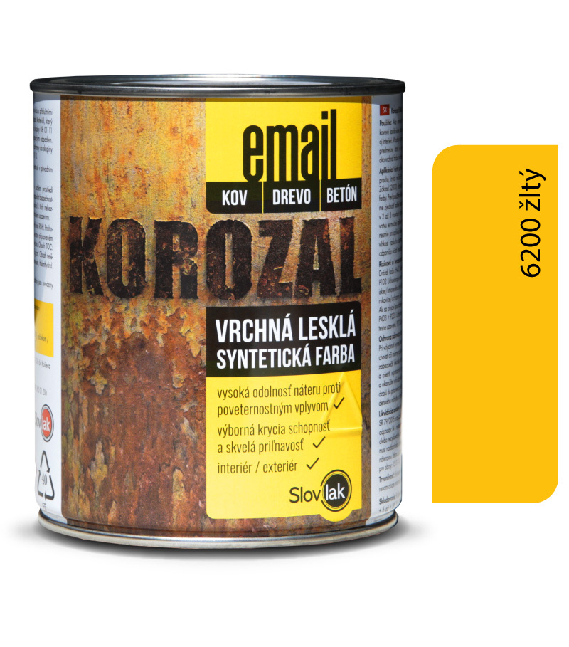 Slovlak Korozal EMAIL 6200 žltý 0,75kg