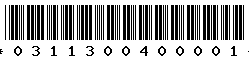 0311300400001 0311300400001
