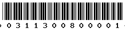 0311300800001 0311300800001