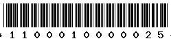 1100010000025 1100010000025