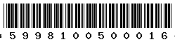 5998100500016 5998100500016
