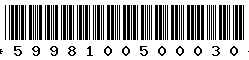 5998100500030 5998100500030