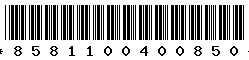 8581100400850 8581100400850