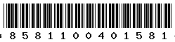 8581100401581 8581100401581